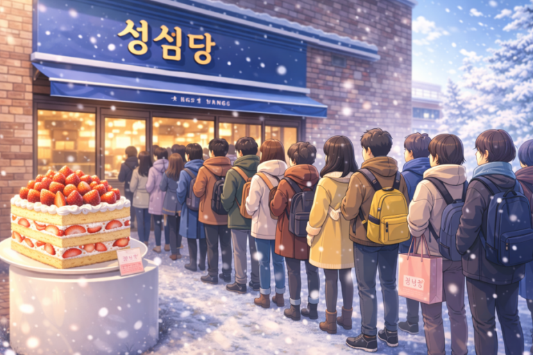 A photo-style image of a tall layered strawberry cake with dark chocolate sponge and fresh strawberries neatly stacked between each layer, topped with whole strawberries on a soft pastel background.